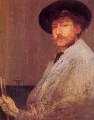 James MacNeill Whistler, also July 19, 1834. The more you look at this portrait, the odder it is