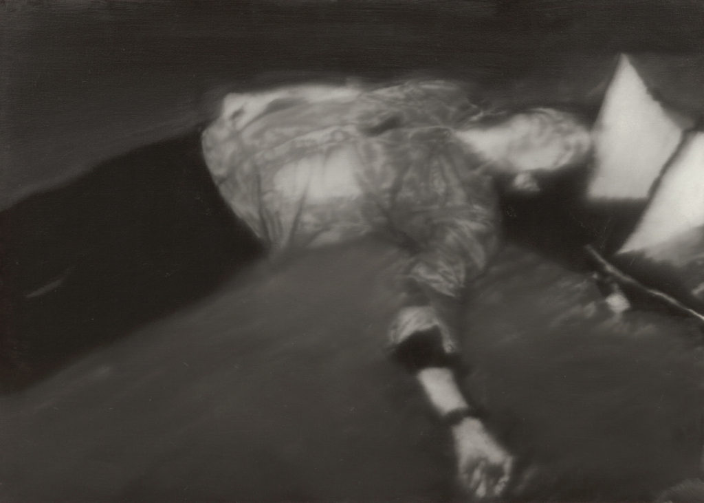 Richter, Gerhard (b. 1932): Man Shot Down (Erschossener 1), from October 18, 1977 (1988). New York, Museum of Modern Art (MoMA) Oil on canvas, 39 1/2 x 55 1/4 (100.5 x 140.5 cm). The Sidney and Harriet Janis Collection, gift of Philip Johnson, and acquired through the Lillie P. Bliss Bequest (all by exchange); Enid A. Haupt Fund; Nina and Gordon Bunshaft Bequest Fund; and gift of Emily Rauh Pulitzer. 169.1995.g*** Permission for usage must be provided in writing from Scala. May have restrictions - please contact Scala for details. ***