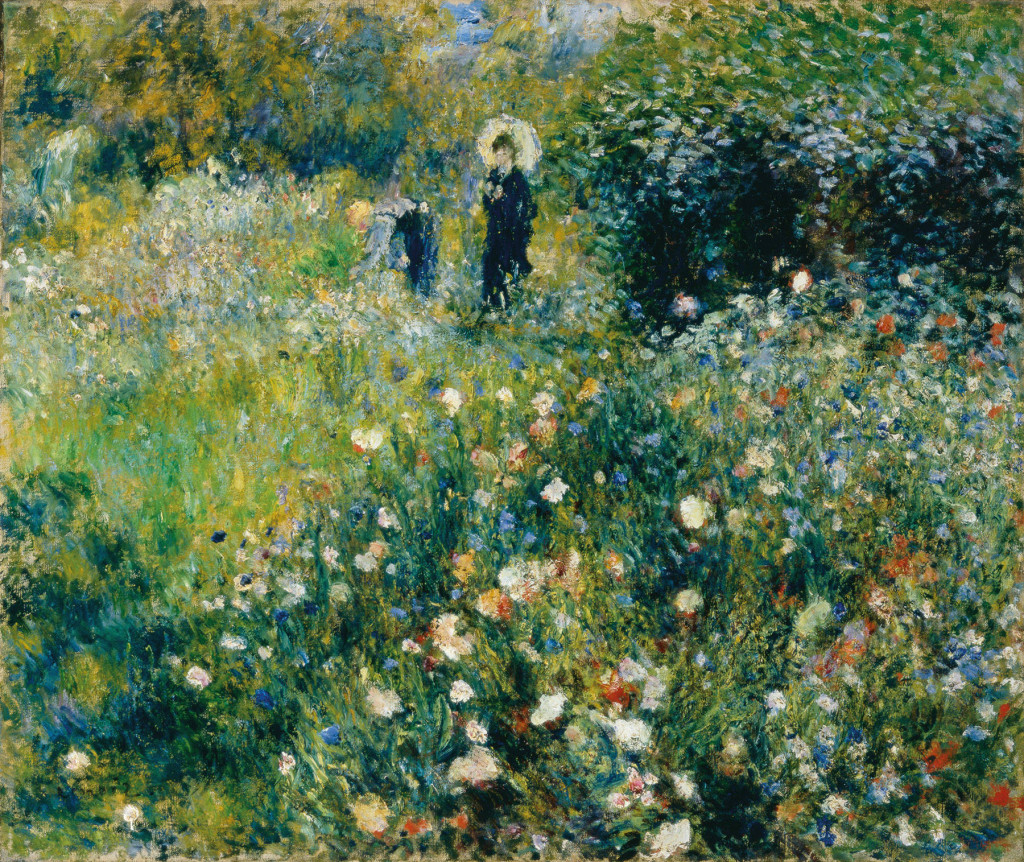 Renoir Woman with parasol in a garden