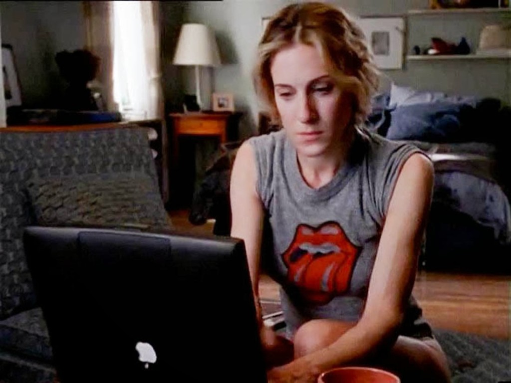Carrie Bradshaw writing about sex -- how Pluto in Virgo is that. Played by Sarah Jessica Parker (Pluto in Virgo)