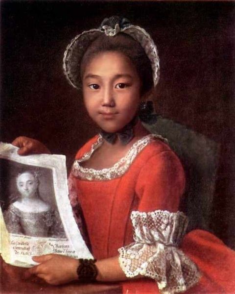 Portrait of Kalmyk girl -- 18 century. Ivan Argunov