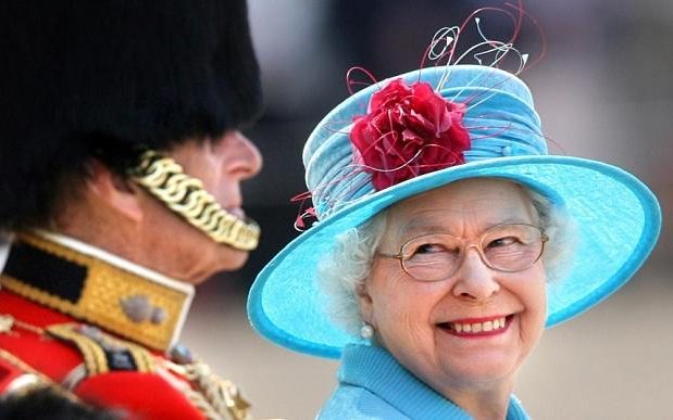 The Queen and the Duke. Pic from The Daily Telegraph