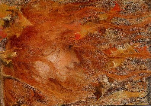 A Gust of Wind by Lucien Lévy-Dhurmer