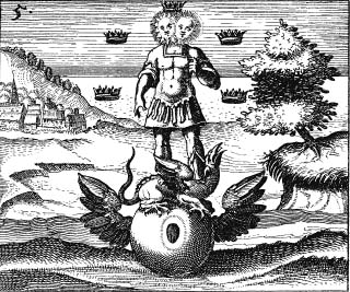 The winged eye — Sol Niger. From Philospohia Reformata by Mylis 1622.