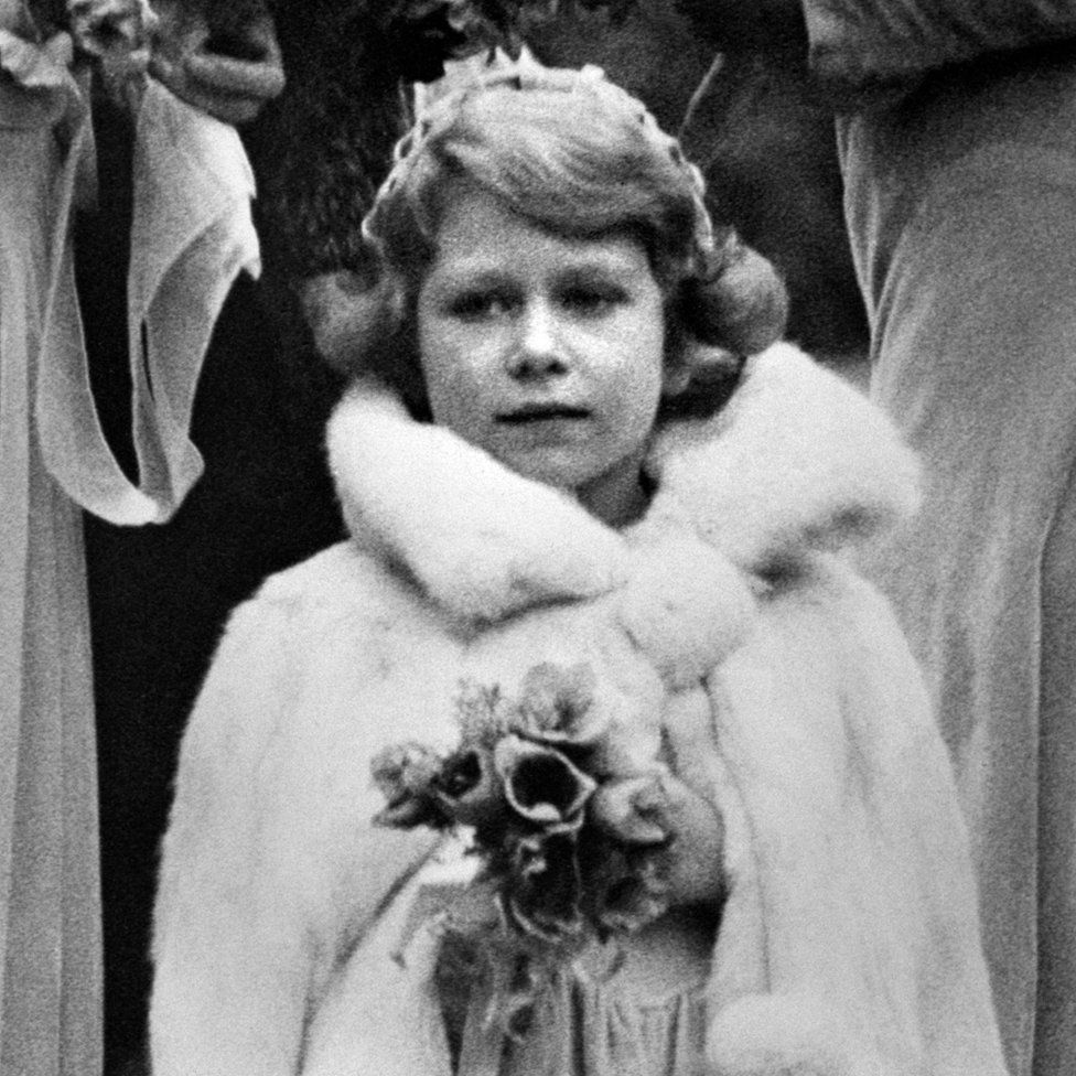 Princess Elizabeth, the future Queen, in 1931 — in a cosy fur wrap.