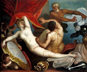 Venus and Mars surprised by Vulcan. Alessandro Varotari