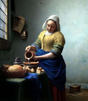 Maidservant pouring Milk, Jan Vermeer.