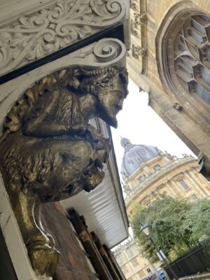 Faun above a door to Brasenose College. He is said to be the inspiration for Mr Tumnus.