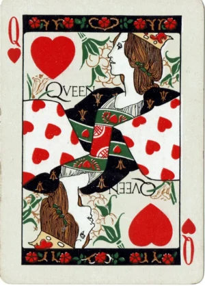 Queen of Hearts from the Medieval Deck by The New York Consolidated Card Company